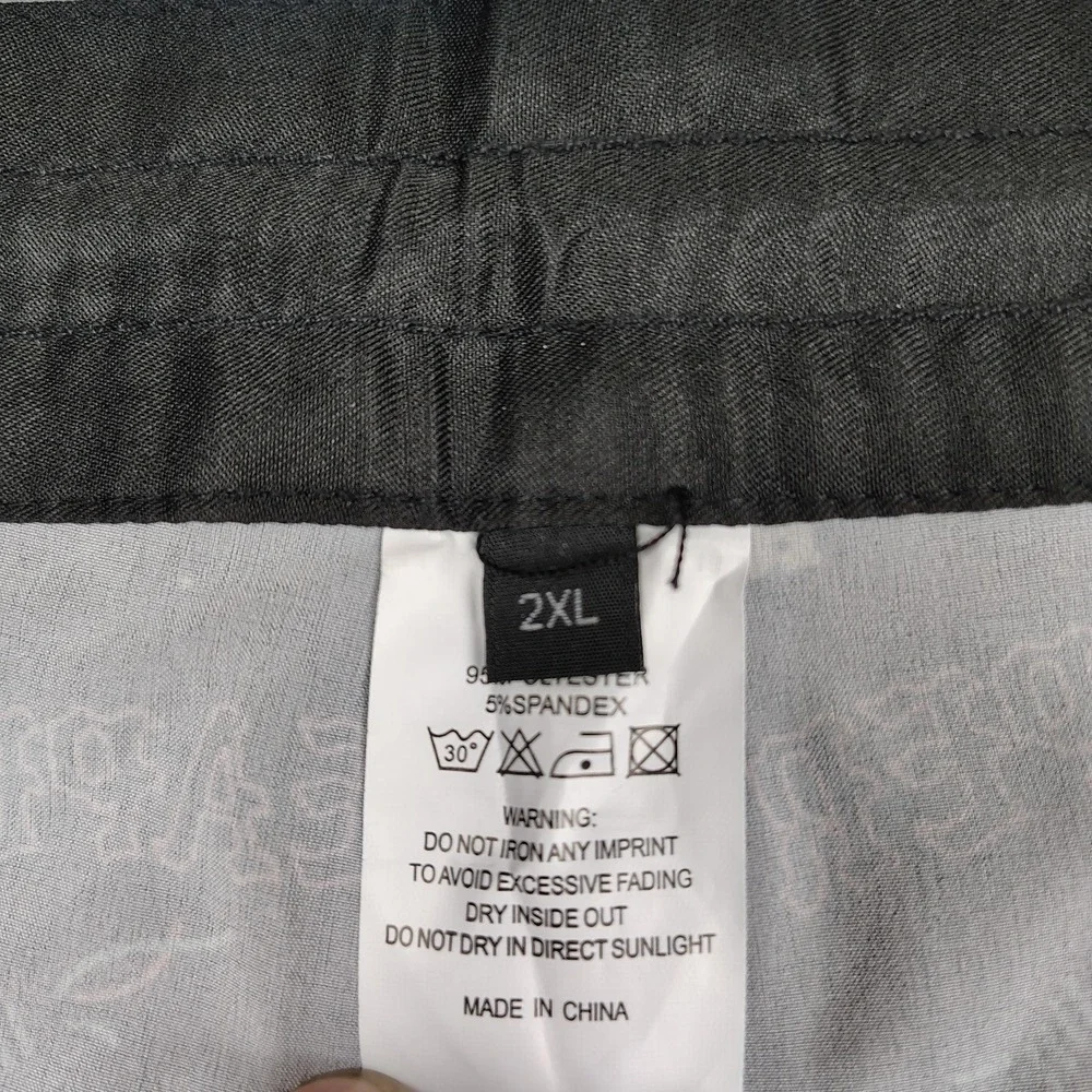 Rebel Reaper Boardshorts Swim Trunks Men 2XL Black Neon Tattoo Print Biker New